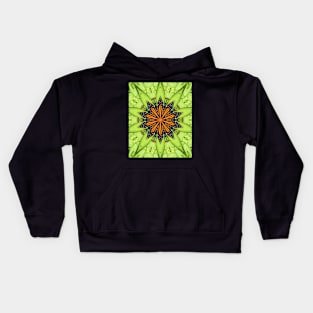 Unique Kaleidoscope Monarch Butterfly on Flower Kids Hoodie